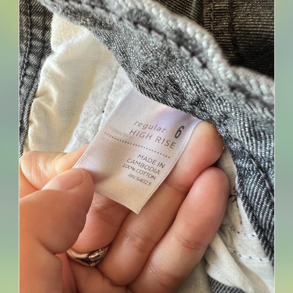 Early 00s Old Navy Wide-leg Dark Gray Trousers (6) - Picture 4 of 7